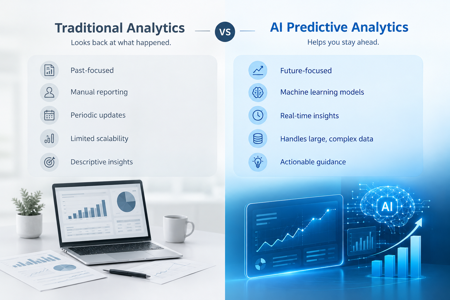 AI Predictive Analytics vs. Traditional Analytics